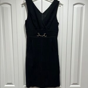 White House Black Market Black Sleeveless Dress- Size 10